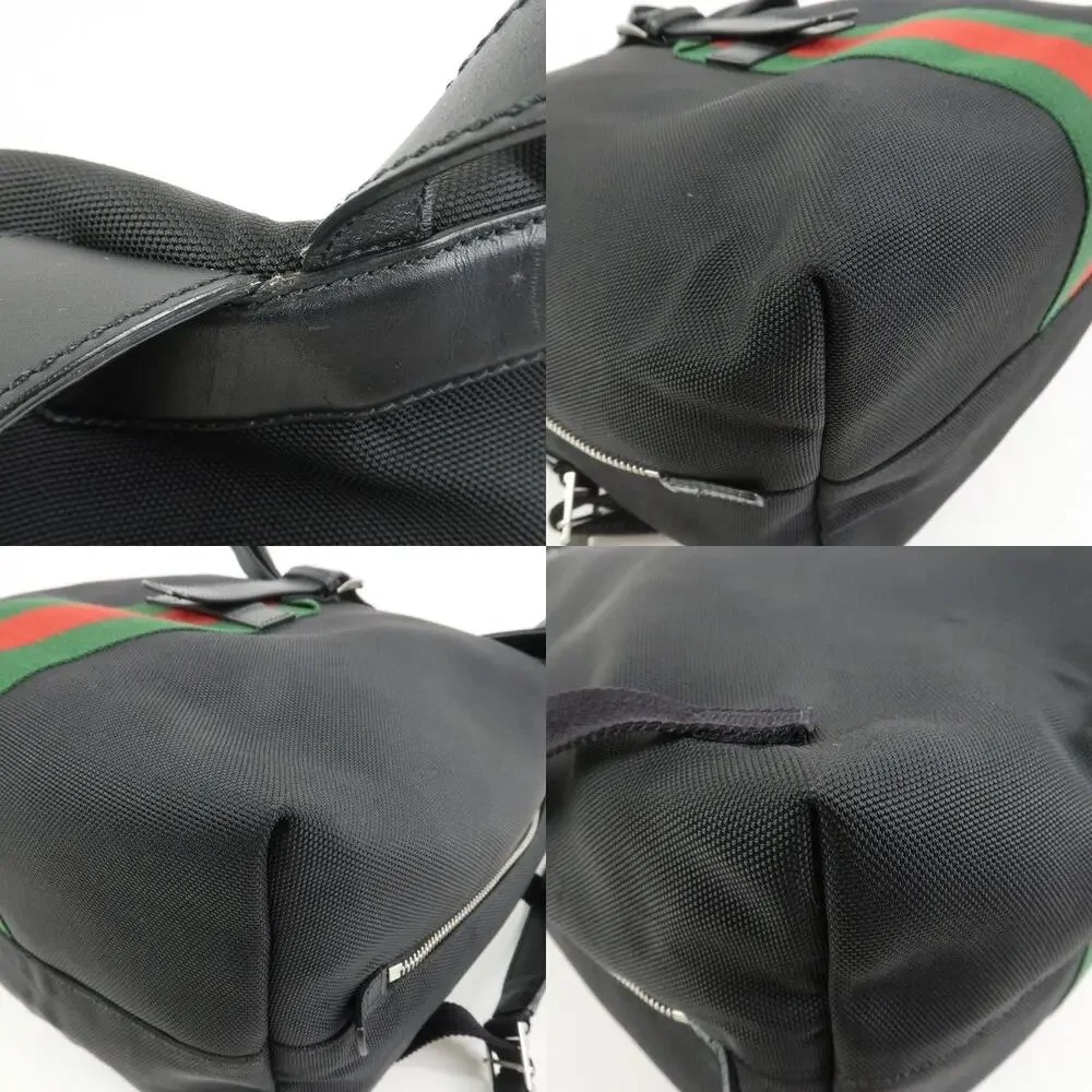 Gucci Sherry Canvas Backpack Black